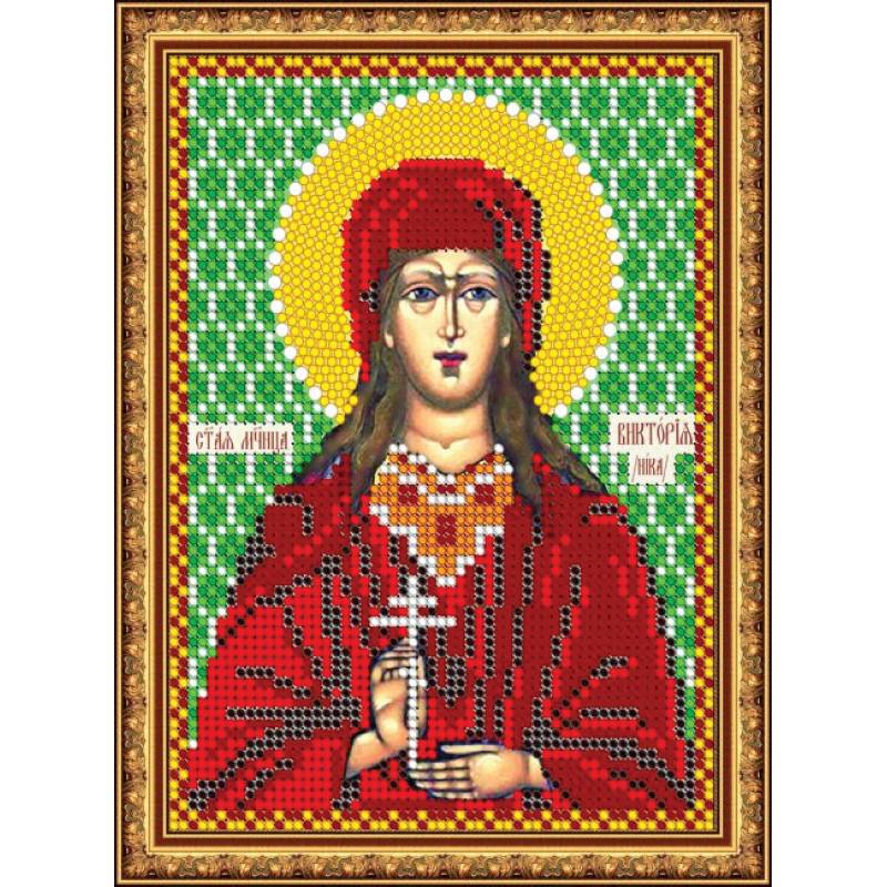 «Светлица» набор для вышивания бисером 8748М «Св. Виктория» бисер Чехия 12x16см