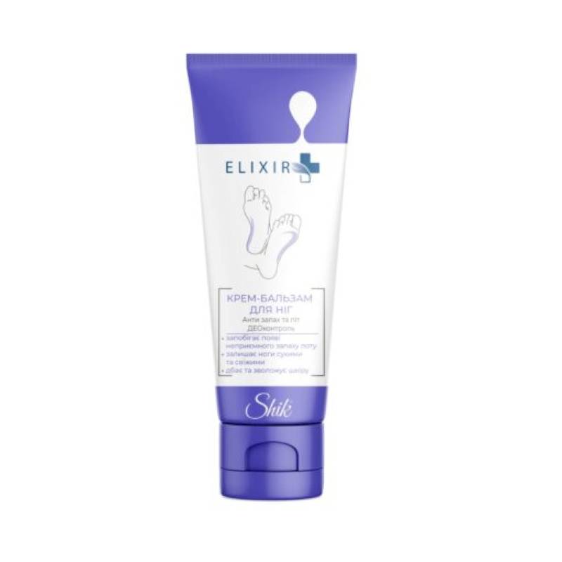 SHIK Elixir Крем-бальзам для ног Анти-запах и пот ДЕО контроль с мочевин. и маслом ши, 75 мл