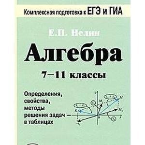 Алгебра. 7-11 классы. Определения, свойства, методики решения задач - в таблицах