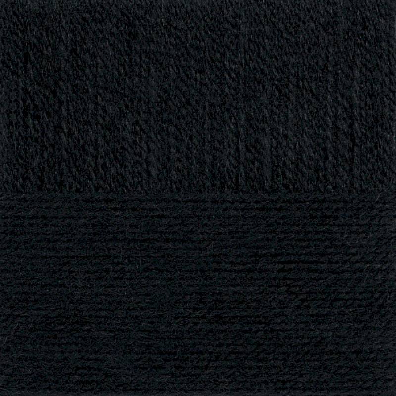 Ангорская тёплая. Цвет 02-Черный. 5x100г