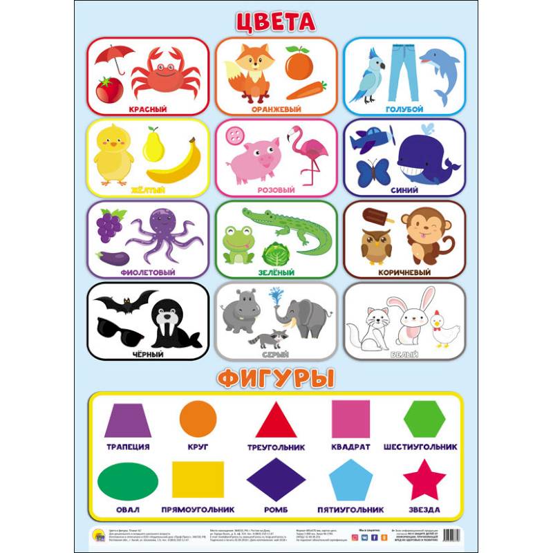 Плакат. Цвета. Фигуры Плакат. Цвета. Фигуры