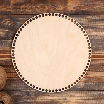 Заготовка для вязания 'Круг', донышко фанера 3 мм, 30 см, d=9мм