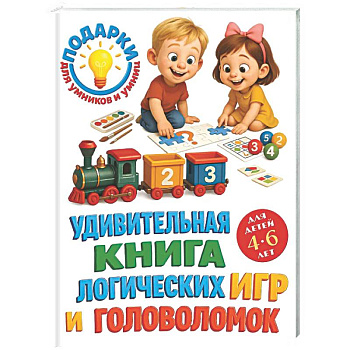Удивительная книга логических игр и головоломок: для детей 4-6 лет