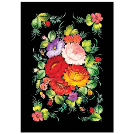 Вышивка лентами 'Жостово', 25 x 35 см