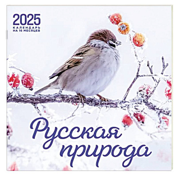 Русская природа. Календарь настенный на 16 месяцев на 2025 год