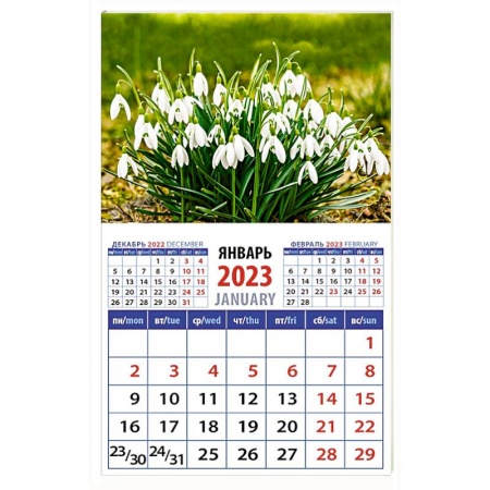 Календарь Подснежники  на 2023 год