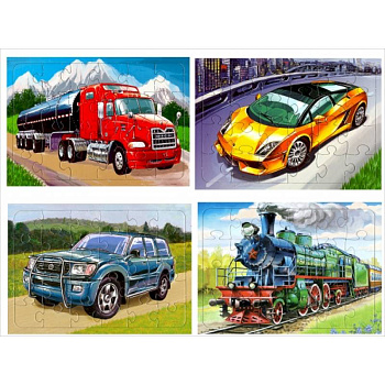 Комплект пазлов Транспорт