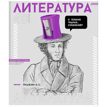 Тетрадь предметная Яркие детали. Литература, 48 листов, линия