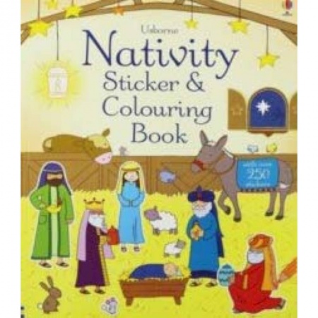 Чтение на английском языке, книга Nativity Sticker and Colouring Book купить по скидке